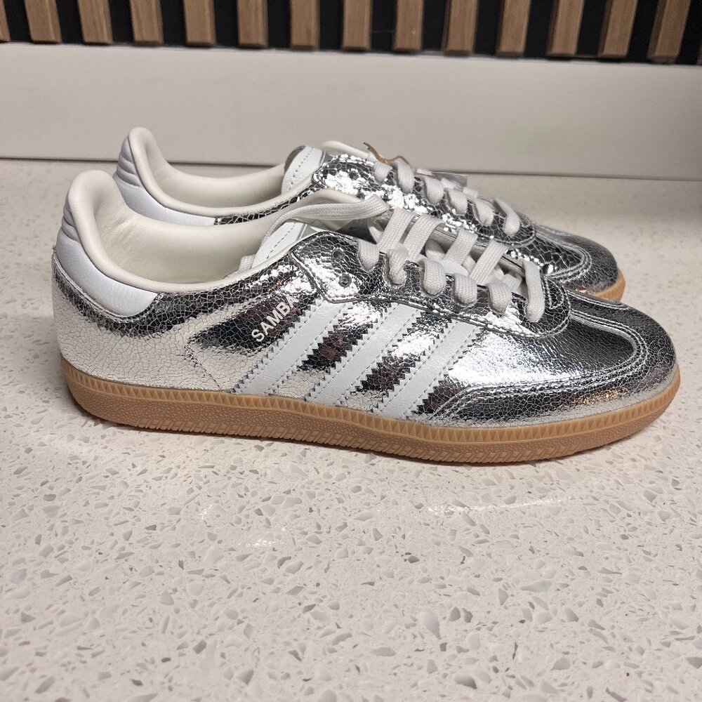 SAMBA OG SHOES Silver Metallic / Cloud White / Core White W7.5
